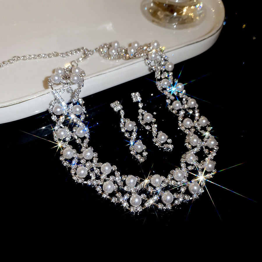 Drop Light Luxury Minority Clavicle Chain Palace Style Earrings