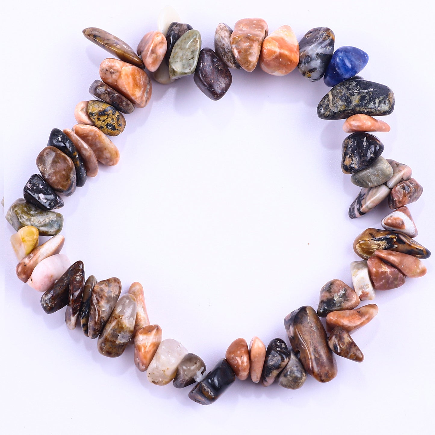 Women's Natural Stone Crystal Gravel Stretch Irregular Bracelets