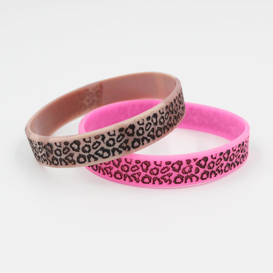 Durable Leopard Print Silicone Tiger Concave Bracelets