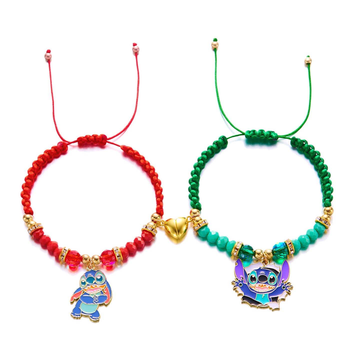 Red Blue Rope Cartoon Stitch Woven Bracelets