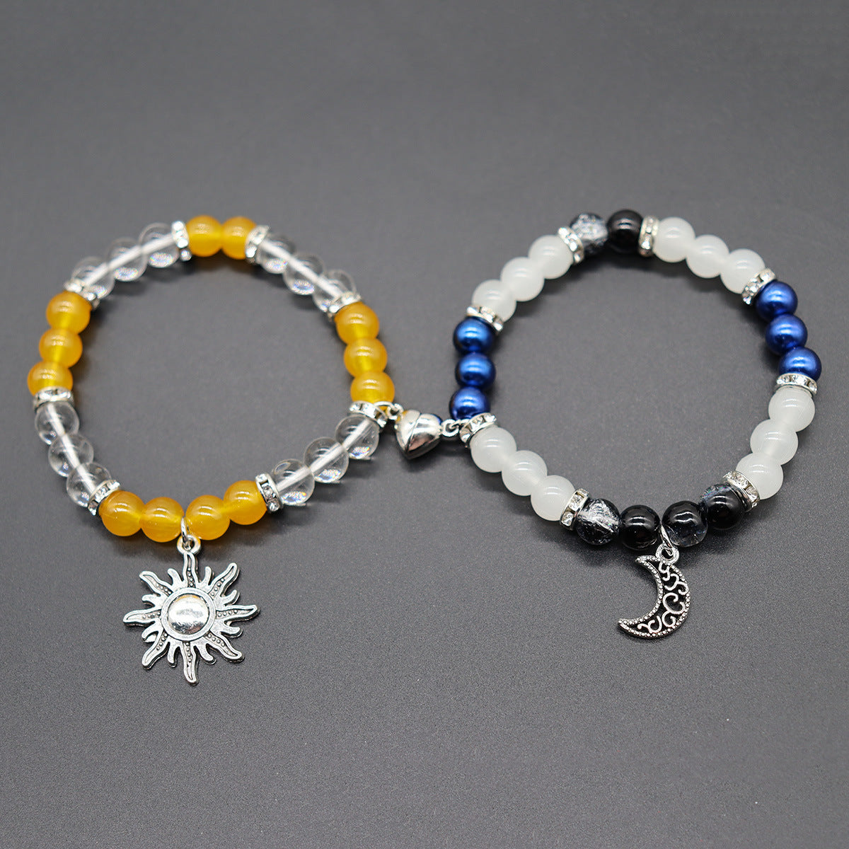 Men's Beaded Moon Sun Love Magnetic For Bracelets