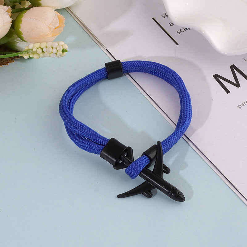 Men's Alloy Aircraft Buckle Lun Rope Retractable Bracelets