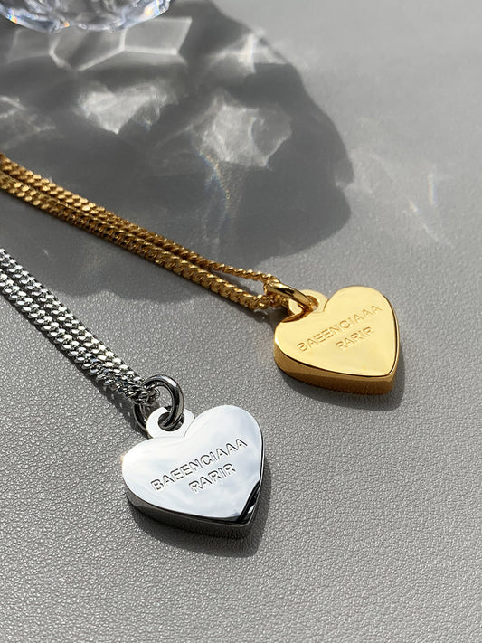 Design High-grade Golden Peach Heart Clavicle Necklaces