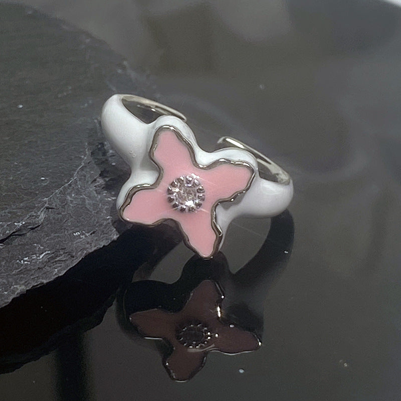 Cream Style Niche Design Personality Cartoon Creative Rings