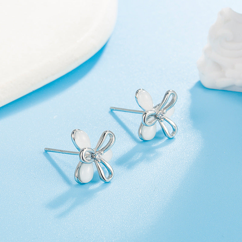 Women's Opal Stone Ear Trendy Small Flowers Rings