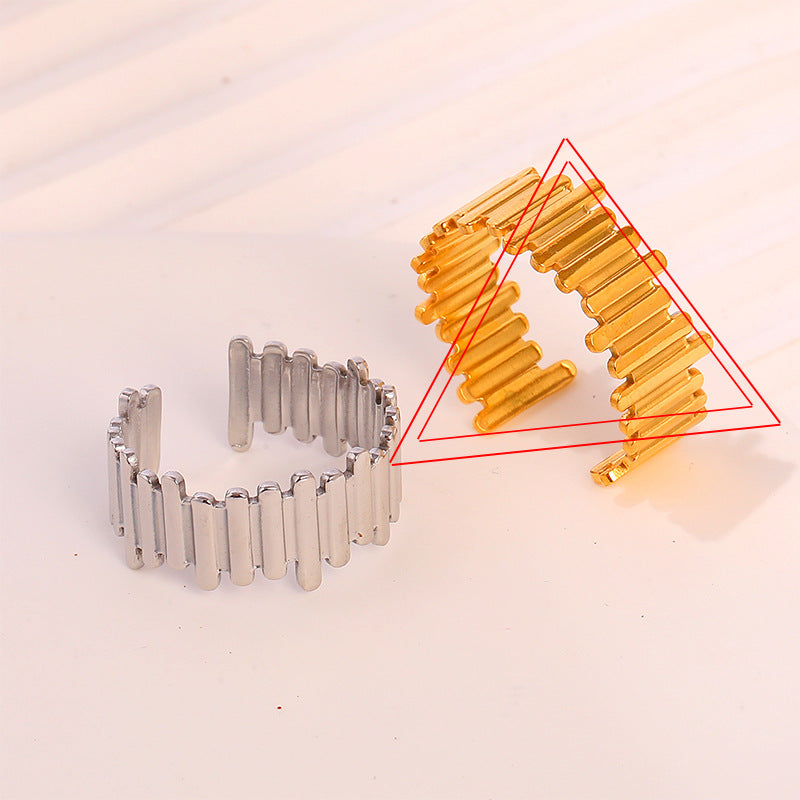 Stainless Steel Hollow Irregular Female High Rings