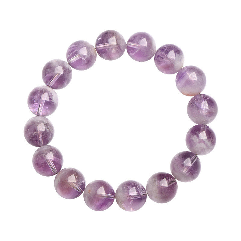 Crystal Natural Amethyst Half Basin Ball Bracelets