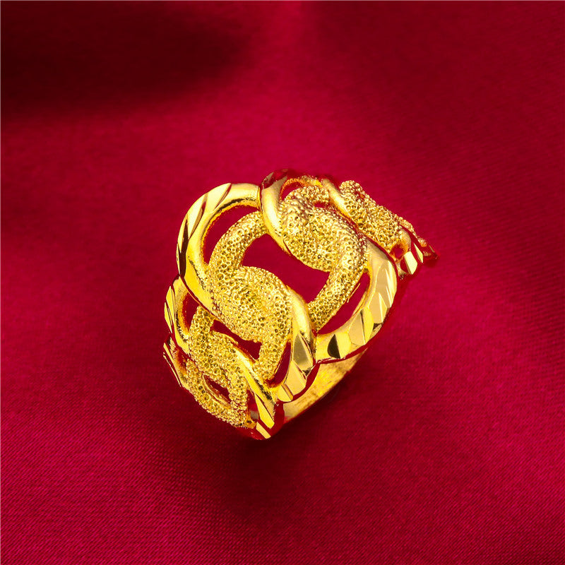 Vietnam Placer Gold Female Fashion Jewelry Rings