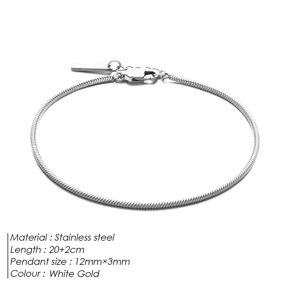 Stainless Steel Combination Simple Charm Male Bracelets