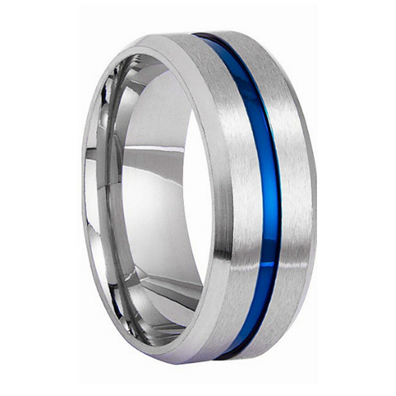 Men's Popular Ornament Standard Size Matching Titanium Rings