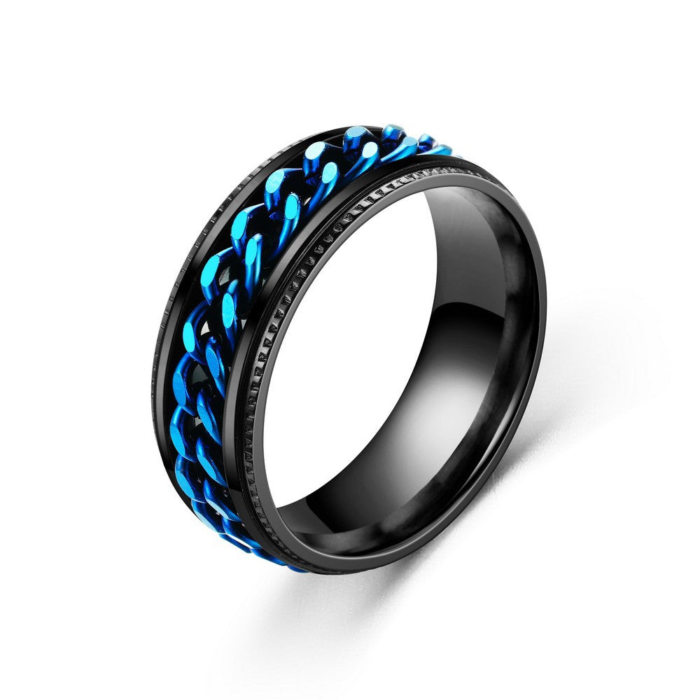 Ornament Suit Stainless Steel Roman Numeral Dragon Rings