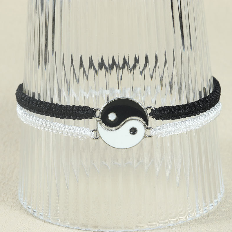 Alloy Black White Appetizer Hand-woven Couple Bracelets