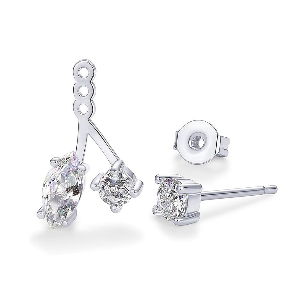 Sterling Sier Moissanite Simple Temperamental Exquisite Earrings