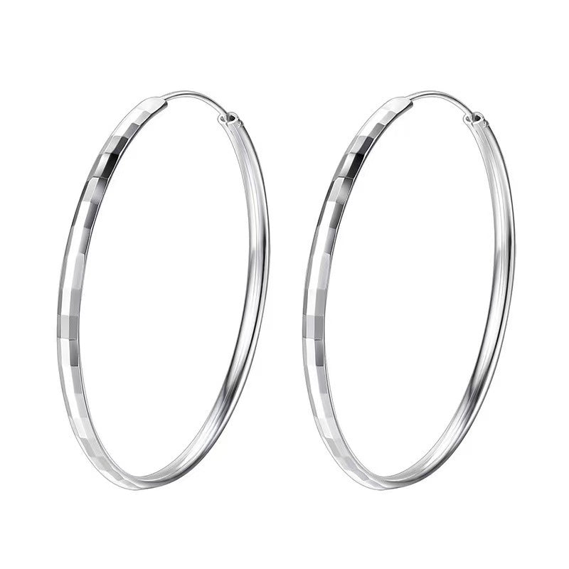 Women's Tube Carven Design Big Ear Sterling Earrings