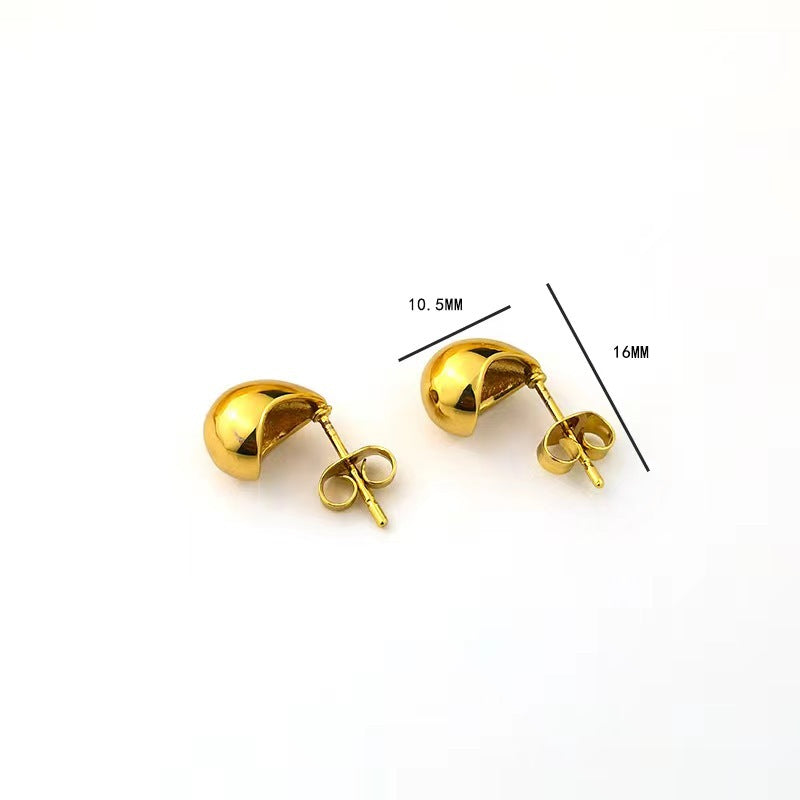 Women's Simple Mini Water Drop Hollow Fashionable Earrings