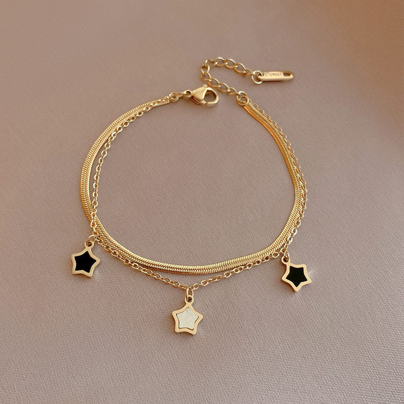 Star Gold Female Light Luxury High Sense Bracelets