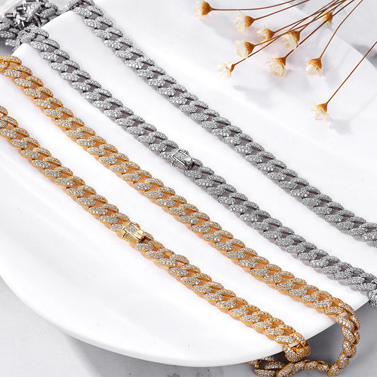 Men's Cuban Fashionable Simple Sterling Sier Hip Hop Necklaces