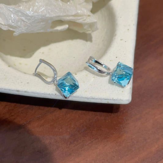 Women's Square Zircon Exquisite High-grade Temperamental Minority Earrings