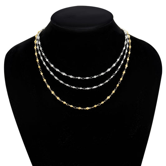 Women's & Men's Stainless Steel Simple Clavicle Chain Fashion Necklaces