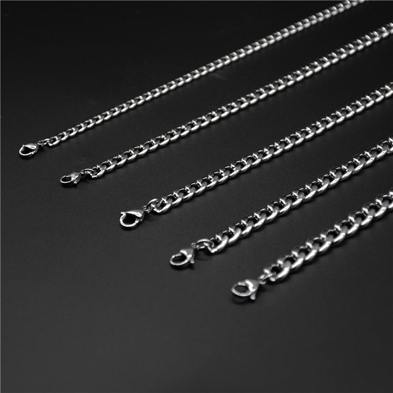 Women's & Men's Chain Stainless Steel Cuban Hipster Fashion Necklaces