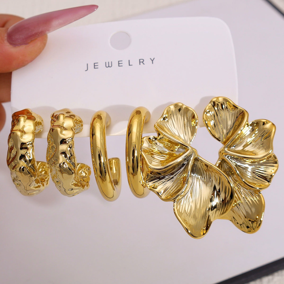 Irregular Flower Personalized Minority Fashionable Simple High-grade Rings