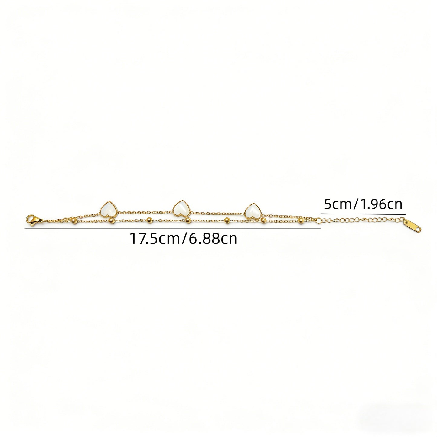 Women's Heart Titanium Steel High-grade Peach Couple Bracelet