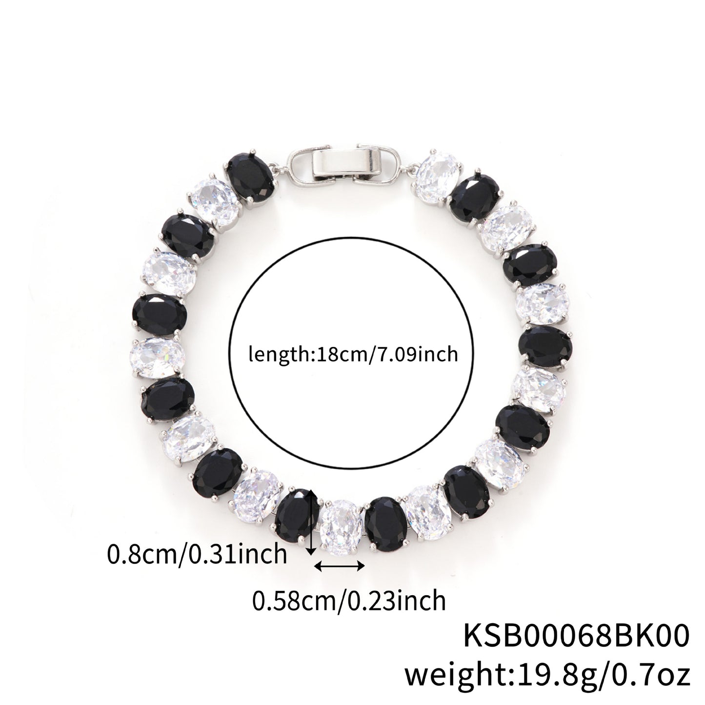 Personality Geometry Rhinestone Retro Simple Copper Bracelet