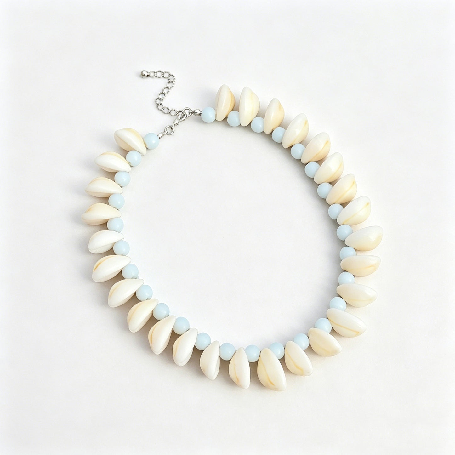 Natural Shell White Acrylic Beads Beach Necklaces