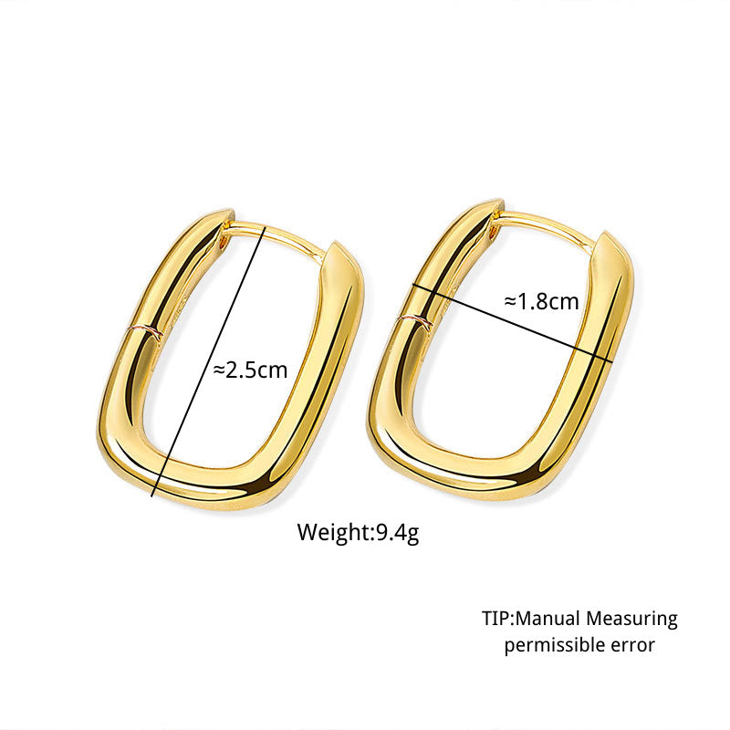 Oval Geometric Ear Female Ornament Design Rings