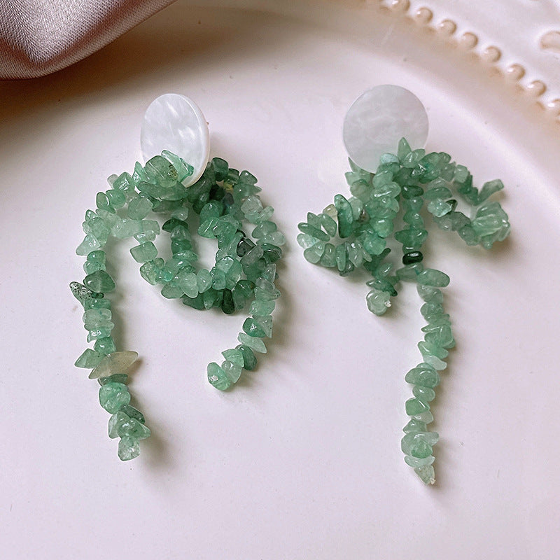 Women's Flower Tassel Mori Style Temperamental Niche Earrings