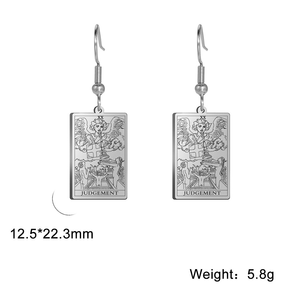 Classic Retro Tarot Series Personality Fashion Earrings