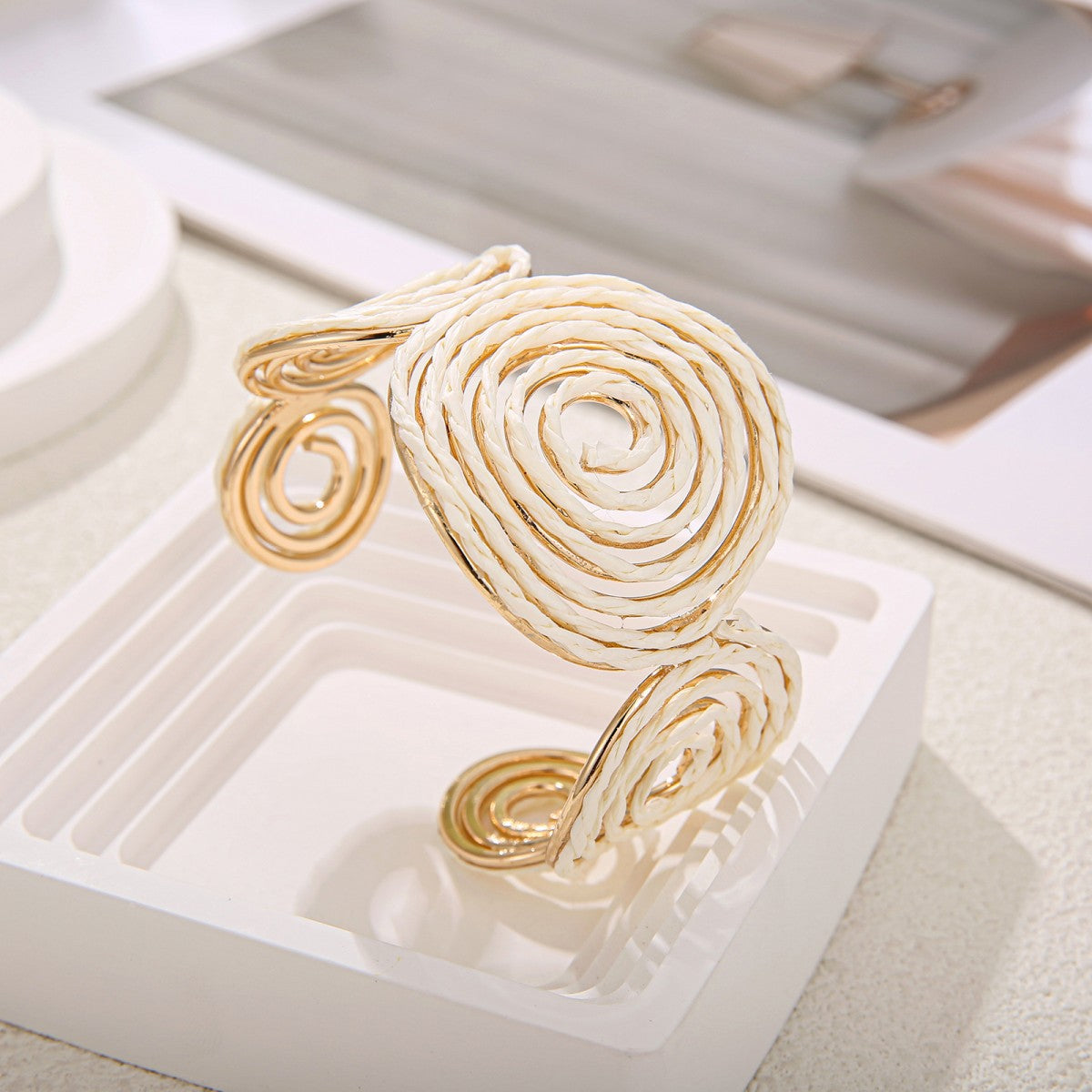 Cross Open Raffia Handmade Mosquito Coil Bracelet
