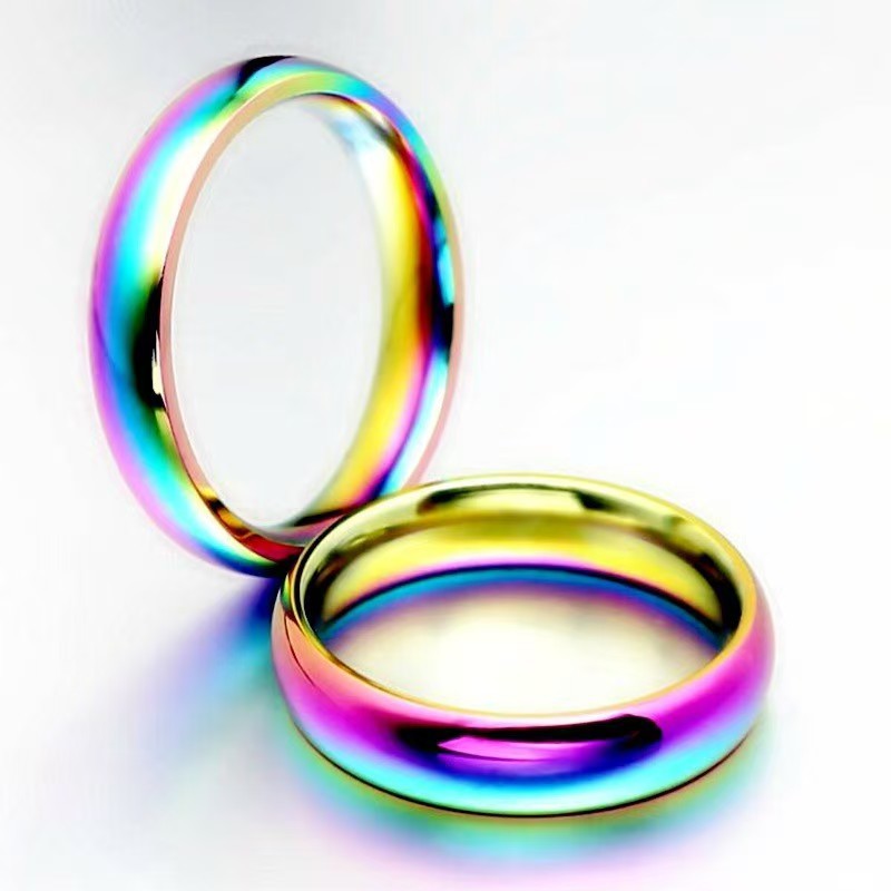 Titanium Steel Female Simple Glossy Couple Ring