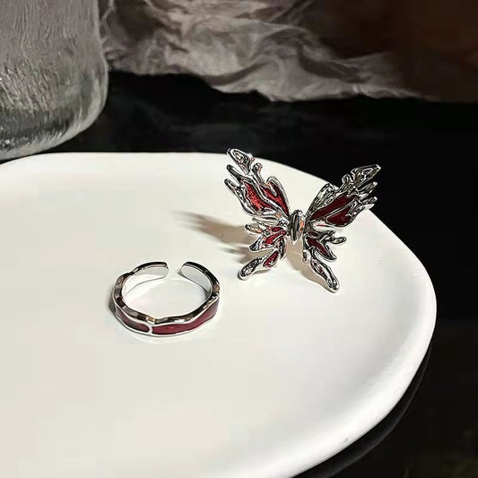 Butterfly Female Design High-grade Light Luxury Rings