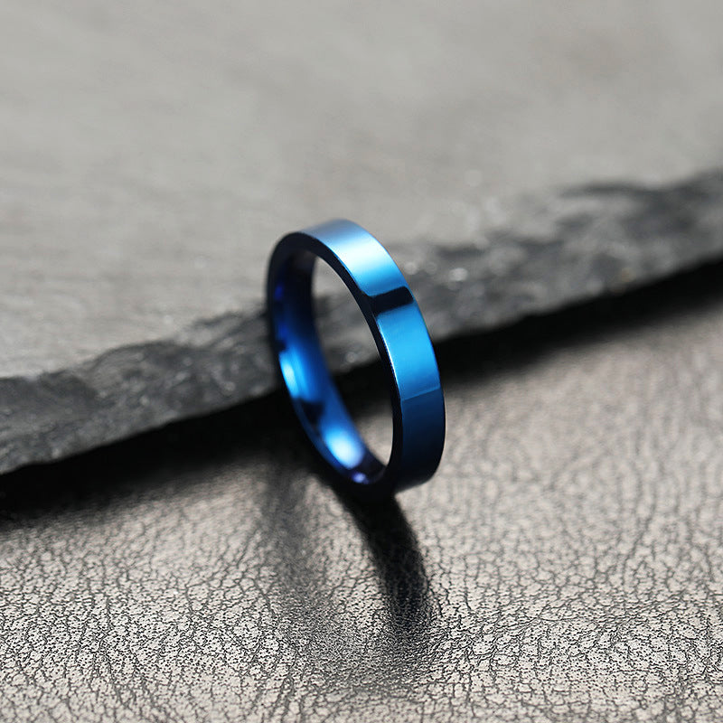 Female Design Bright Surface Simple Stainless Steel Rings