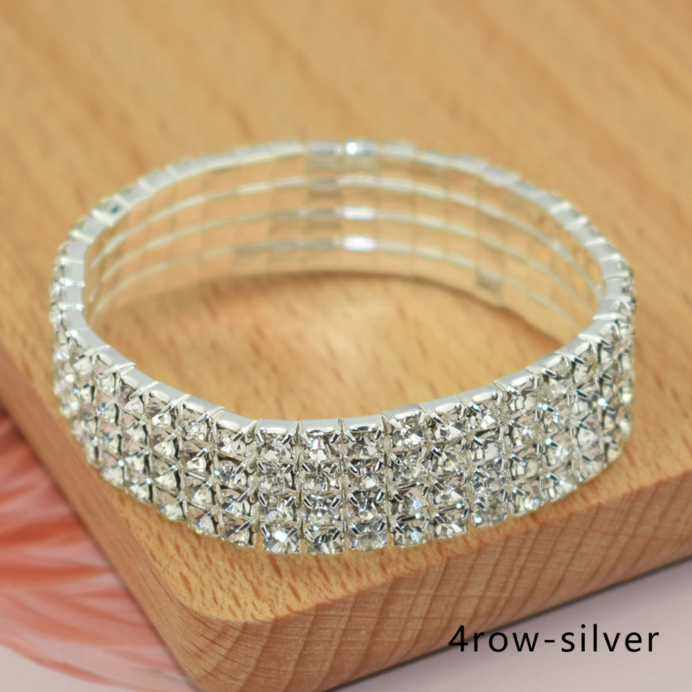 Bridal Ornament Rhinestone Exaggerated Korean Simple Bracelets