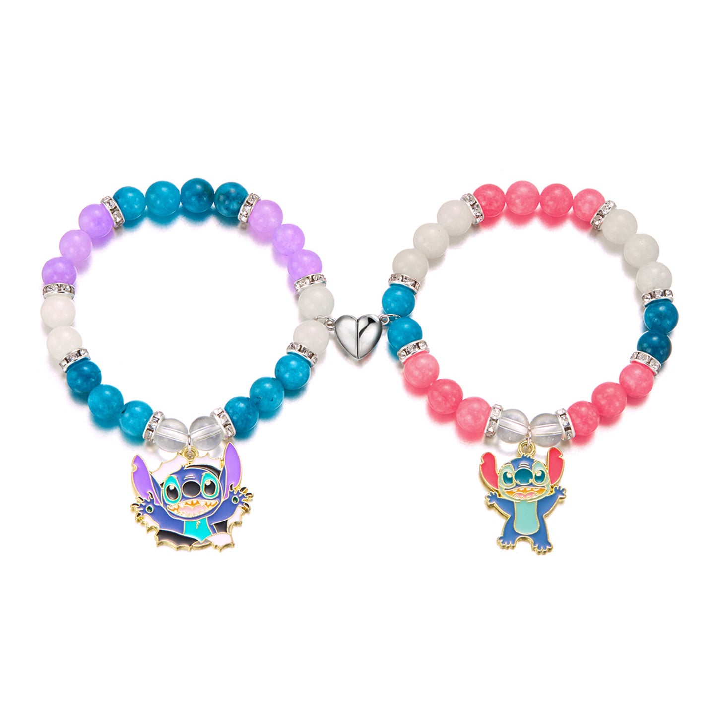 Red Blue Rope Cartoon Stitch Woven Bracelets