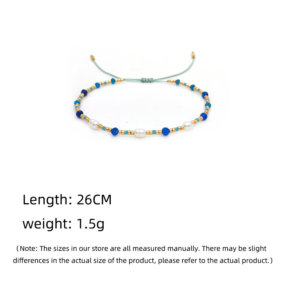 Women's Ethnic Style Woven Lapis Retro Carrying Bracelets