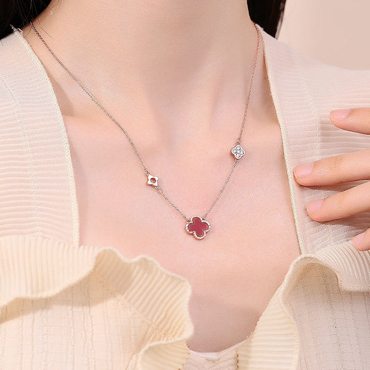 Women's Agate Clover For Korean Niche Design Necklaces