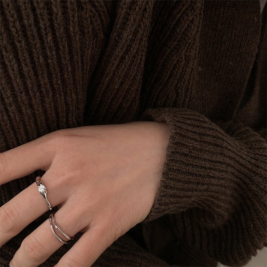 Women's Affordable Luxury Fashion Personalized Cold Style Rings