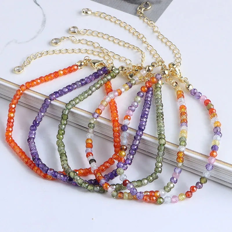 Alloy Female Design Twin Ornamental Stone Bracelets