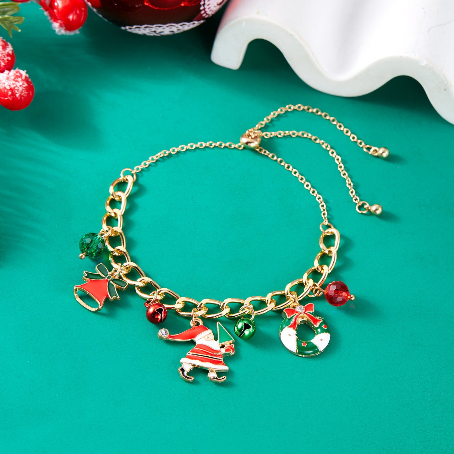 Christmas Element Fashion Santa Claus Bell Bracelets