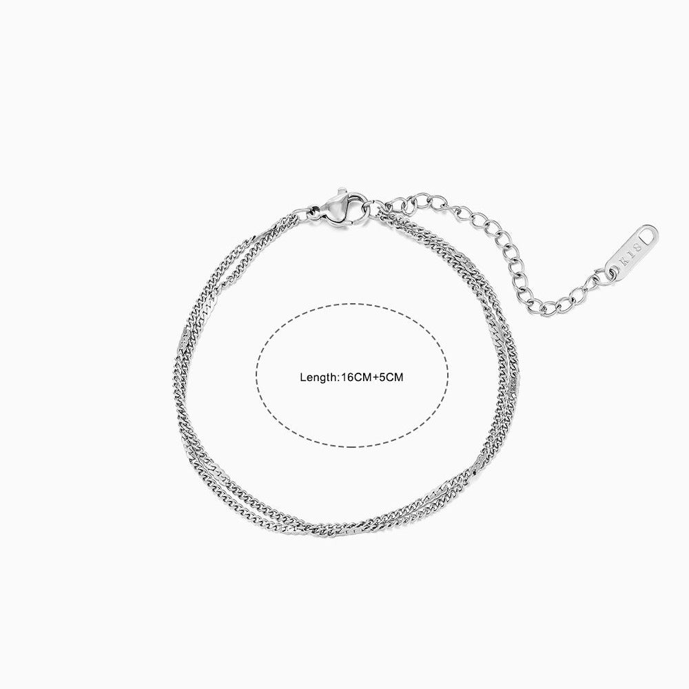 Popular Simplicity Basic Style Snake Bone Bracelets
