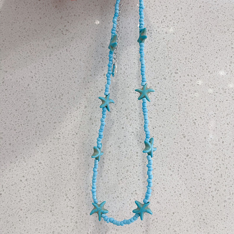 Personalized Starfish Beads Stringed Female Bohemian Necklaces