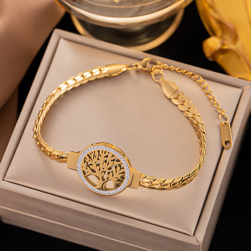 Stainless Steel Female Gold Plated Ornament Bracelets