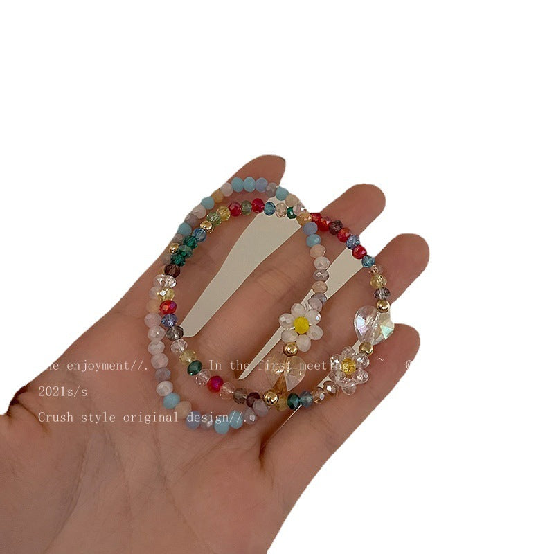 Mori Fresh Colorful Flower Female Girlfriends Bracelets