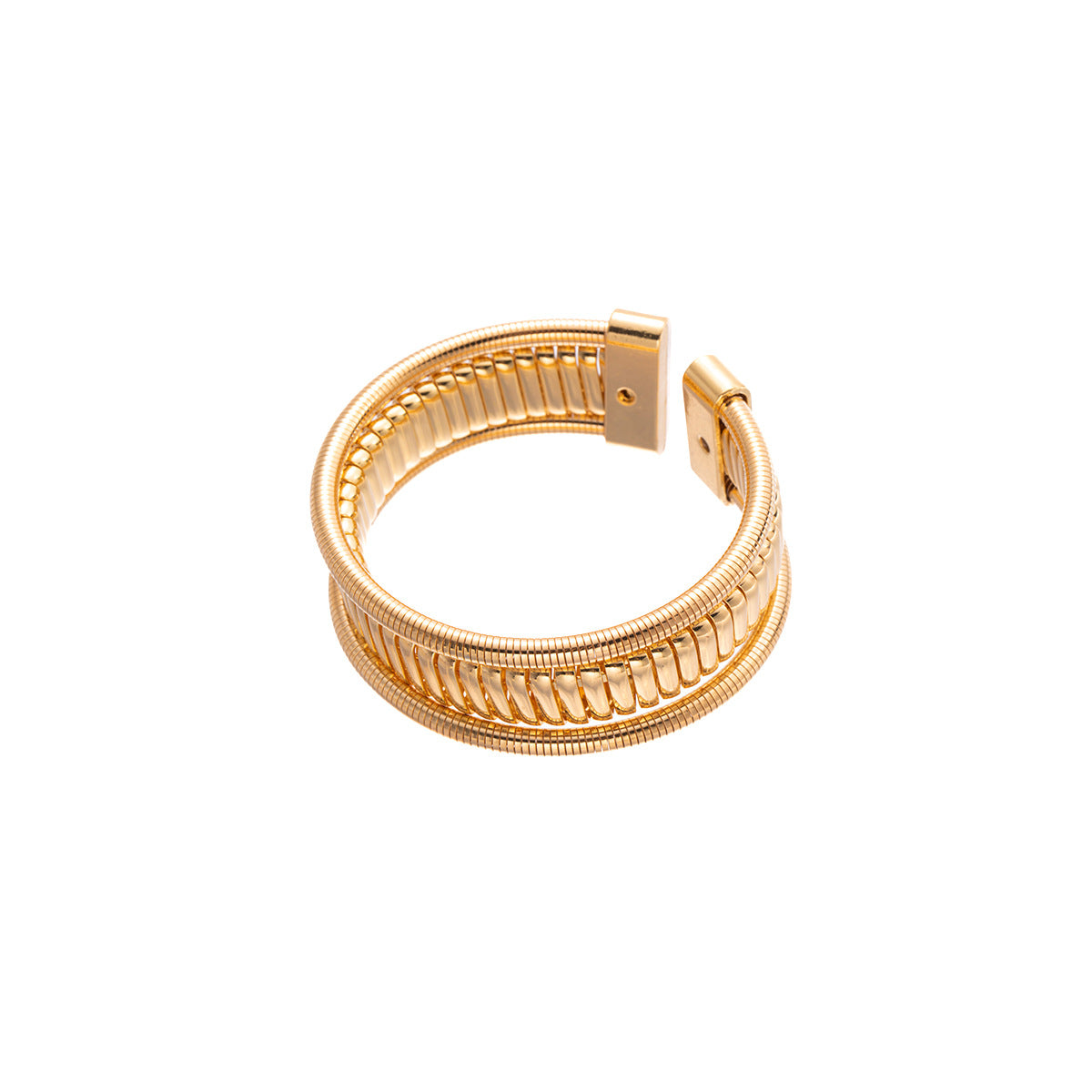 Women's Open-ended Exaggerated Personalized Winding Vertical Stripes Elastic Refreshing Bracelets
