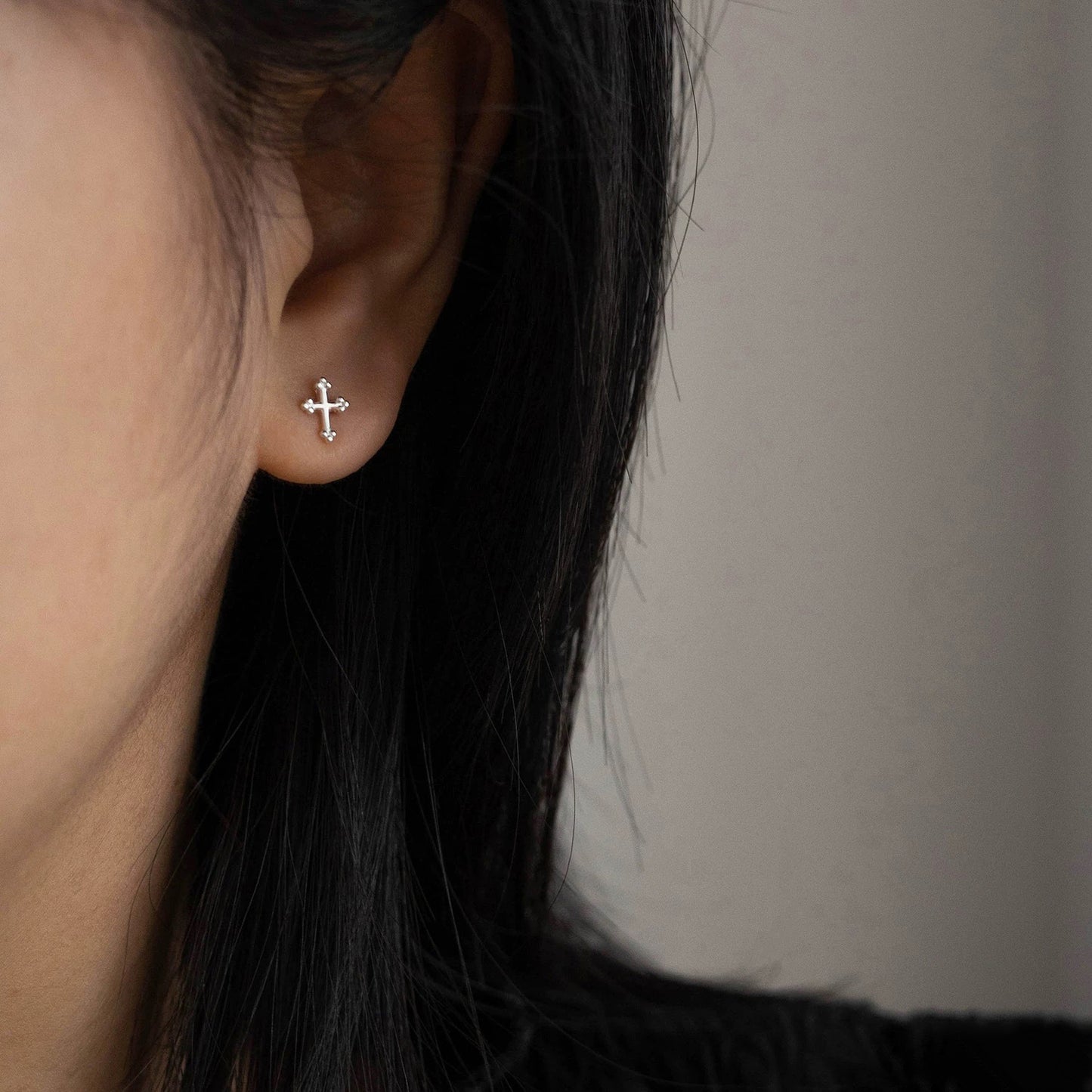 Pure Sier Cross Niche Design Indifference Trend Simple Petite Rings
