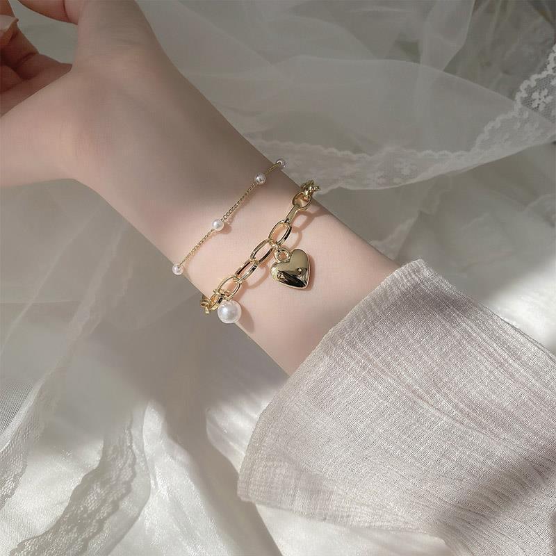 Korean Style Mori Female Girlfriends Heart-shaped Bracelets