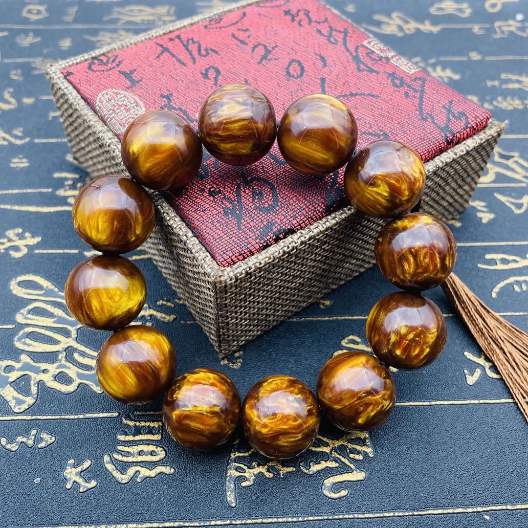 Men's Sea Willow Beads Amber Beaded Crafts Live Bracelets